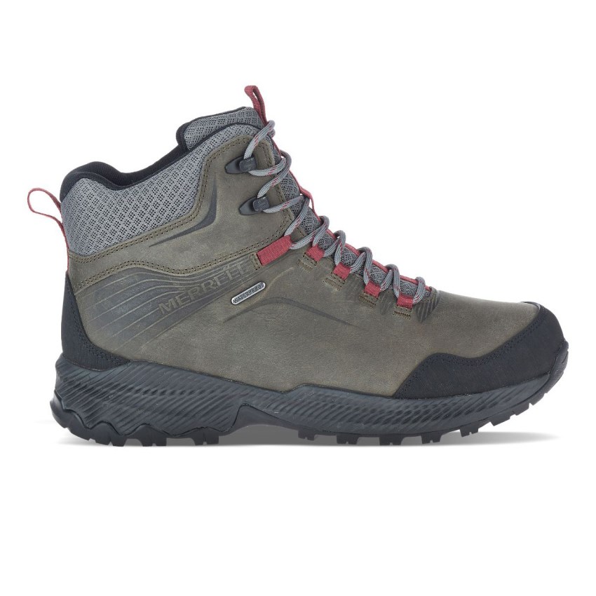 Chaussures Randonnée Merrell Forestbound Mid Waterproof Grise Homme | R.U.OWKP